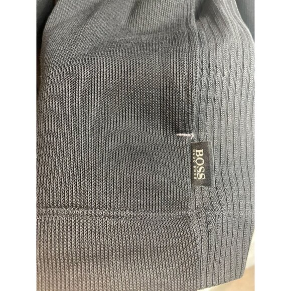 Hugo Boss Black Full-Zip Cotton Jacket With High Collar & Dual Zippers Size XL - Picture 9 of 14